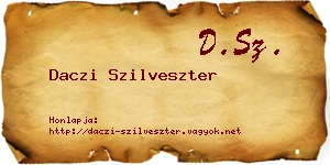 Daczi Szilveszter névjegykártya